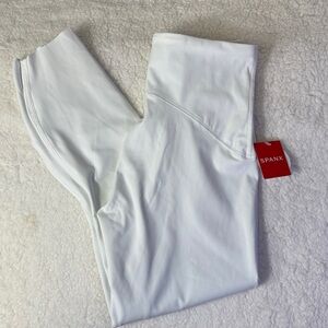 SPANX Booty Boost 7/8 Leggings White High Rise Sculpting Size S NWT